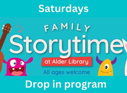Family Storytime with two little monsters