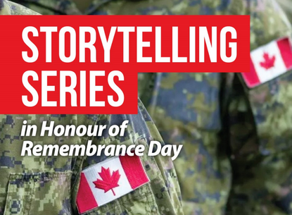 Storytelling Series with Canadian flag badge on uniform
