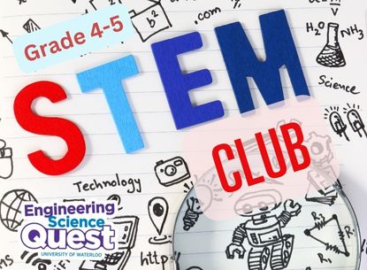Science materials with the words STEM Club 