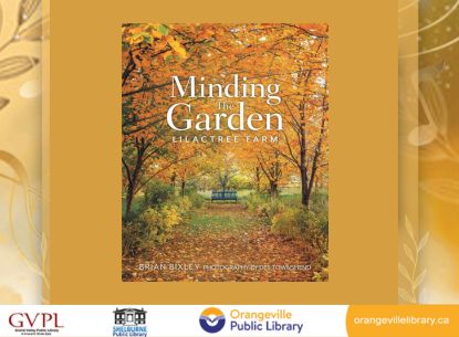 Minding the Garden book cover on orange background